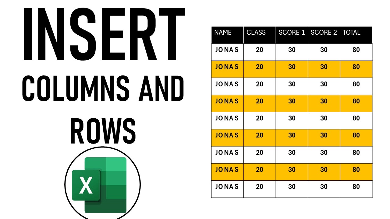 How to Insert Columns and Rows in Microsoft Excel - YouTube