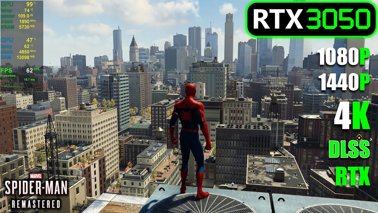 Spider-Man Remastered on 2 Cores - 4 Threads, Minimum Requirements PC