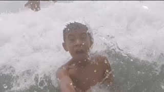 Getting destroyed by waves!