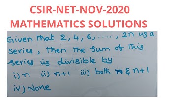 CSIRNET-MATHEMATICS-NOVEMBER-2020-SOLUTIONS