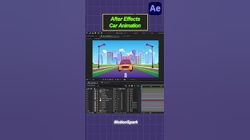 2D Animation - Car Looping Animation In After Effects Tutorial. #tutorial #aftereffects #shorts