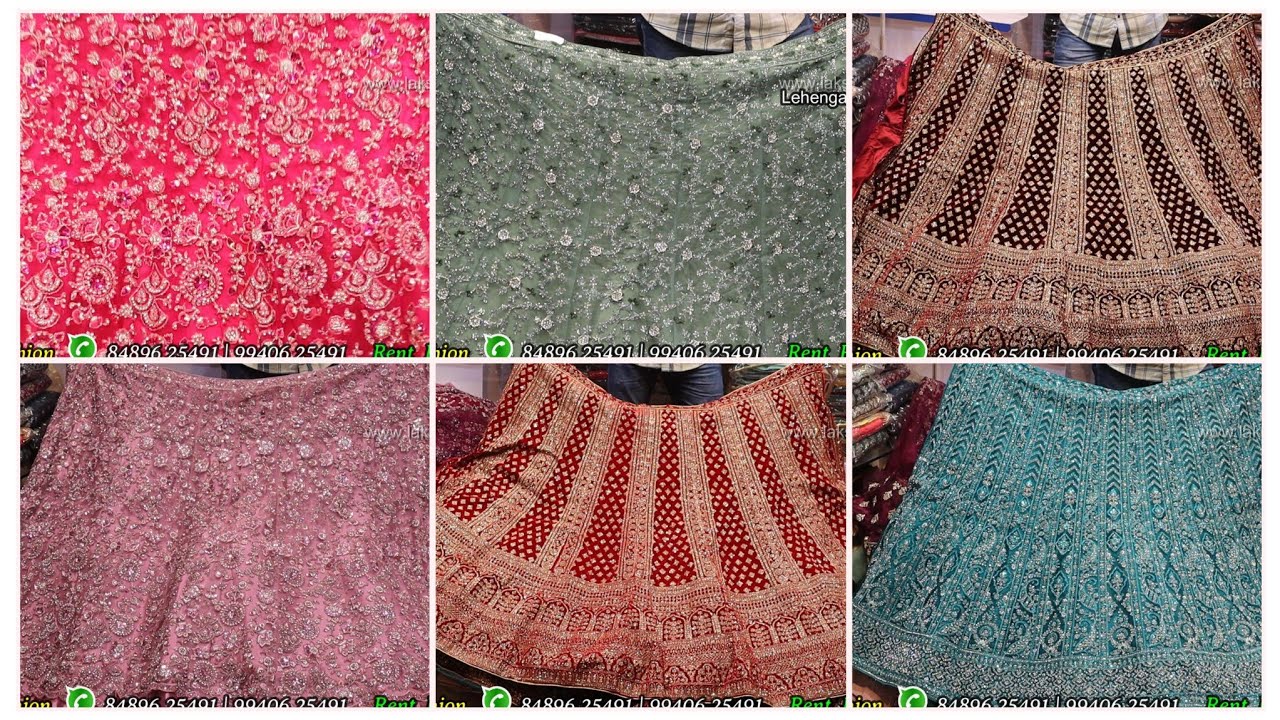 RENT Sowcarpet Bridal lehengas for Rent Rs.1500 Lehengas