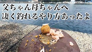 餌でオモリを作り遠投したら堤防で確実に釣れるやり方あったよ