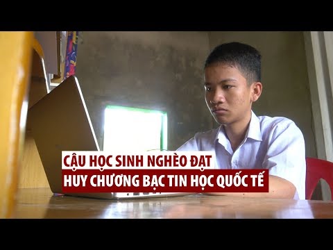 Con trai vợ chồng phụ hồ giành Huy chương bạc Tin học quốc tế