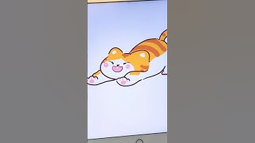 create an animated cat yawning sleepily #shorts #procreate #animationmaker