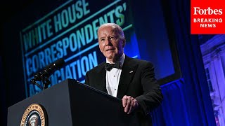 Biden Jokes About Not Talking To The Press During White House Correspondents' Dinner Remarks