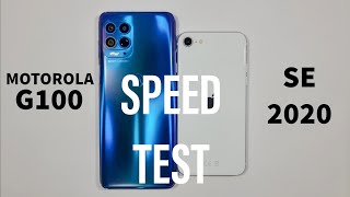 Motorola G100 vs Iphone SE 2020 Speed Test