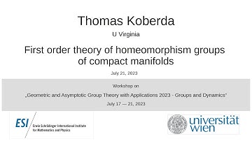 Thomas Koberda - First order theory of homeomorphism groups of compact manifolds