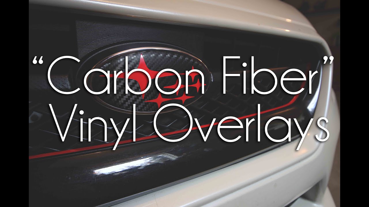 Carbon Fiber Vinyl Emblem Overlays (2016 Subaru WRX)