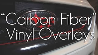 Carbon Fiber Vinyl Emblem Overlays (2016 Subaru WRX)