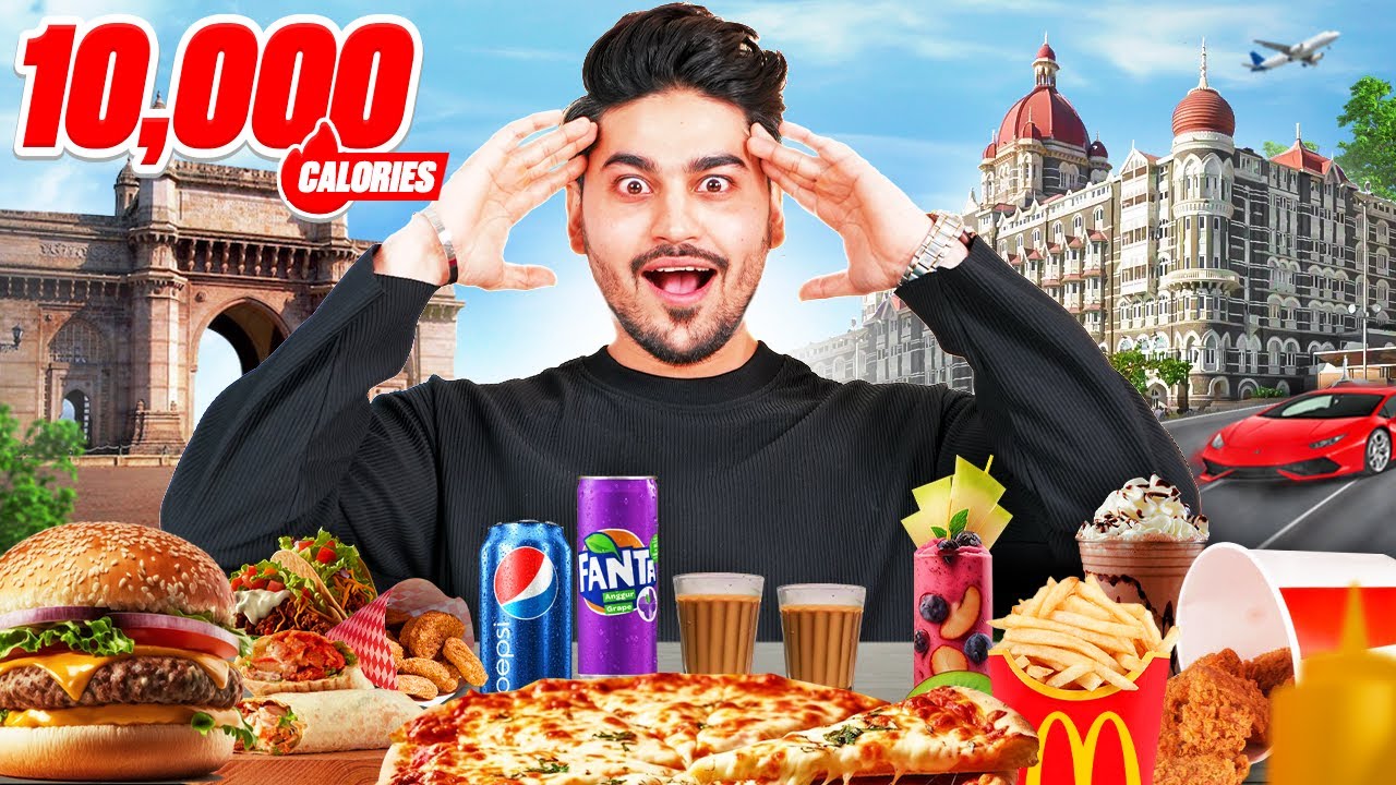 Eating 10 000 CALORIES In 24 HOURS In MUMBAI CHALLENGE YouTube
