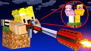 Us ARMAS en 1 BLOQUE de YouTubers en Minecraft