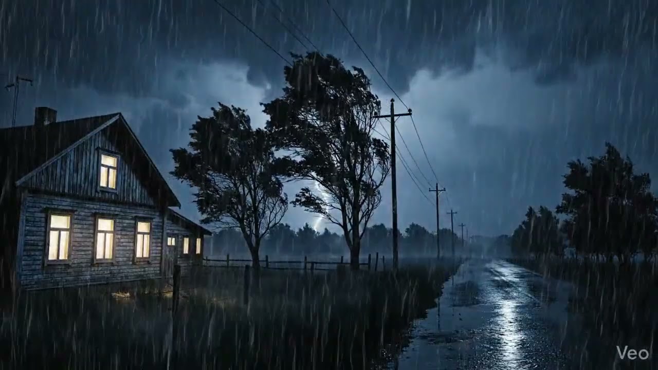 Heavy Rain Sounds at Night 🌧️ Deep Sleep, Stress Relief, 10 Hours Rain Ambience