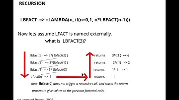 Excel Lambda Recursion 2023-09-15