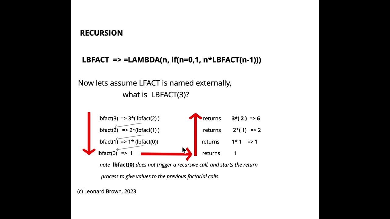 Excel lambda recursion 2023 09 15 youtube