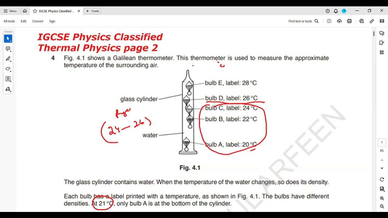 Thermal Physics IGCSE Physics Classified Block 2 Page 1 to 8 IGCSE