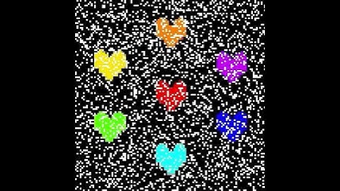 Undertale pixel art speed coloring the 7 human souls.