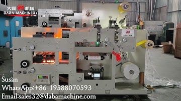 DABA 2 Colors Gun Label Price Tag Sticker Stack Flexo Printing Machine With 2 Die Cutting Unit
