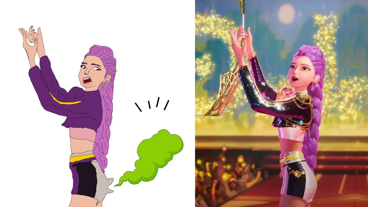 Golden KPop Demon Hunters Song | Sony Animation | Drawing meme | Funny Video