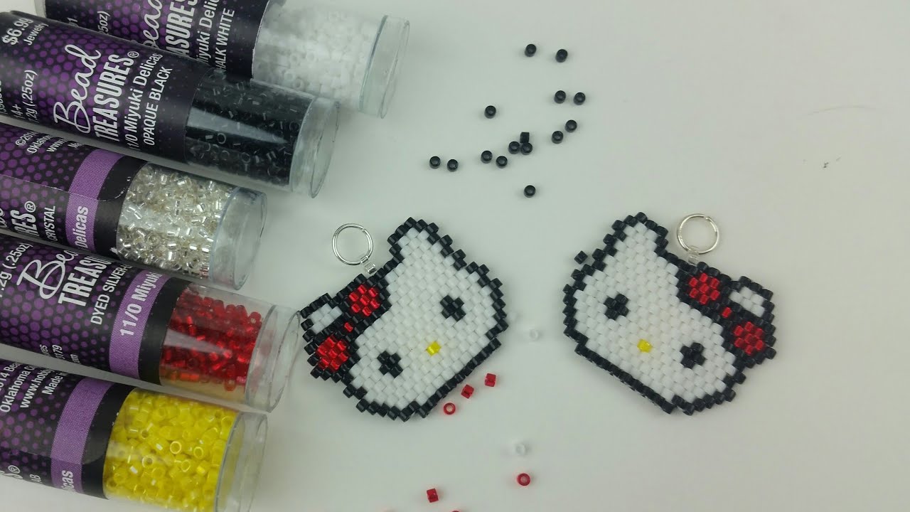 Hello kitty #beads #jewelry #miyukibeads #miyuki 