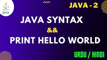 Java Syntax Print Hello World in Java Details Explained in Hindi/Urdu(Jawad Aslam)