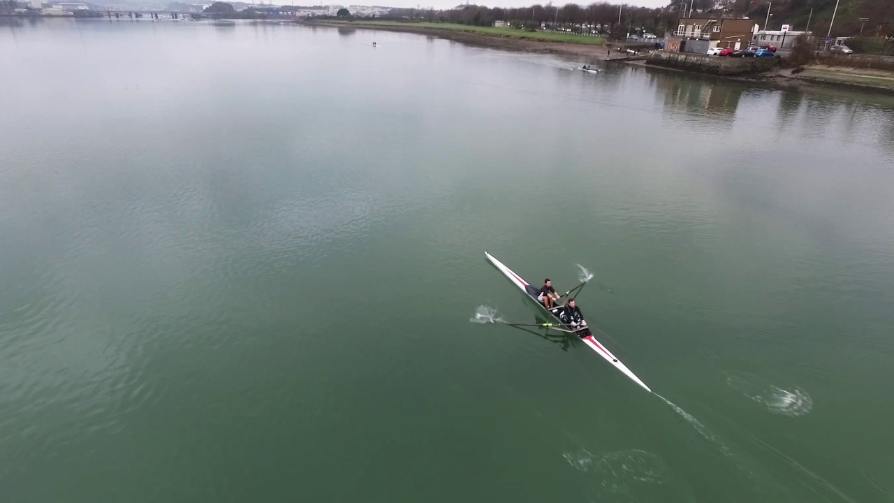 Plymouth Rowing Club Pair Drone Footage