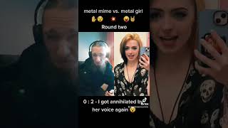 metal mime vs. metal girl featuring @noteasybeinwheezy #video #shorts #mime #funny #morning #wtf