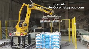 High-position Flour Robot Palletizer, automatic machines from Bremetz can replace human labor