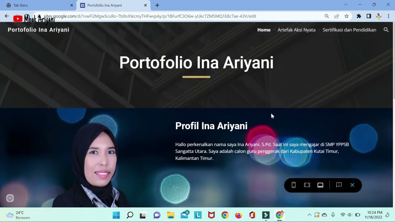 Membuat Portofolio Digital Dengan Google Sites bagi Guru Penggerak