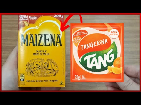 SOBREMESA DE MAIZENA COM TANG / SOBREMESAS RAPIDAS E FACEIS / SOBREMESA FACIL😋😋