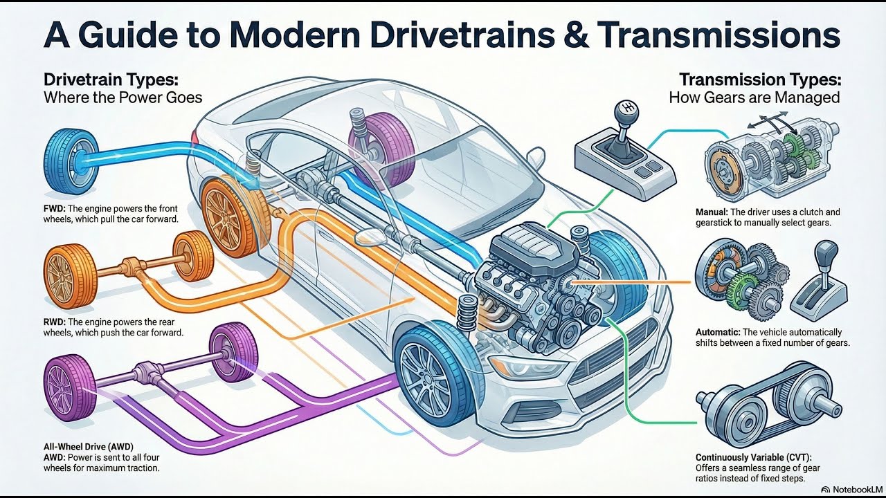 Car - Mechanical: Drivetrain and Transmission Arc Systems: AWD, RWD ...