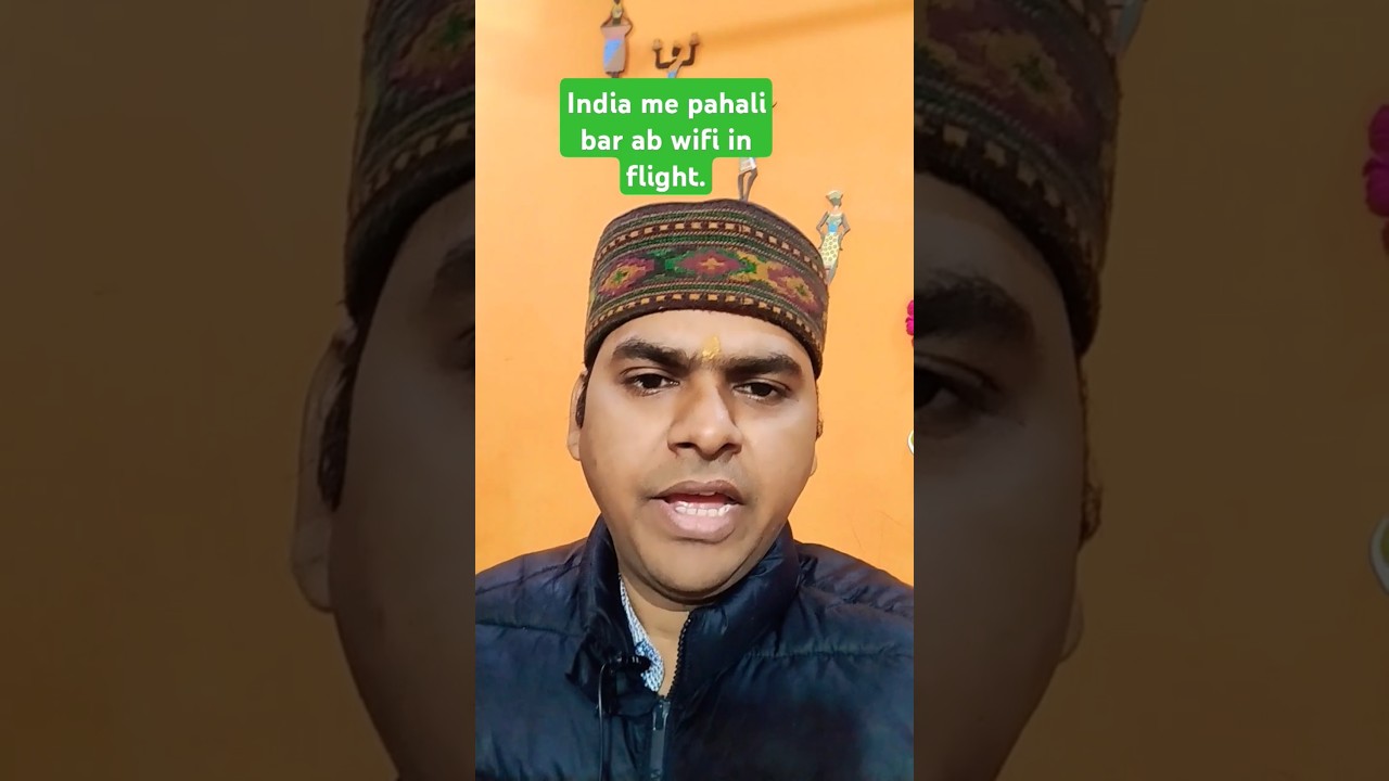 First time in India Wi-Fi in domestic flight. Use wifi in domestic flight from 1 Jan'25