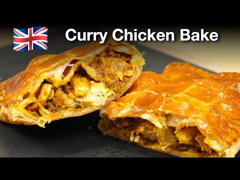 e74 curry chicken bake. How to make Greggs style curry chicken bake at home. Easy savory chicken pie