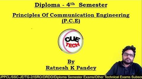 PCE(Principle of Communication Eng.) Chapter 2 Amplitude Modulation Part-2 By Ratnesh Sir