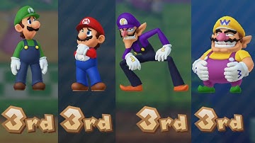 Mario Party 10 - All Characters 3rd Place Animations