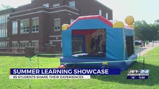 Harding Elementary students celebrating hard work with some fun in the sun