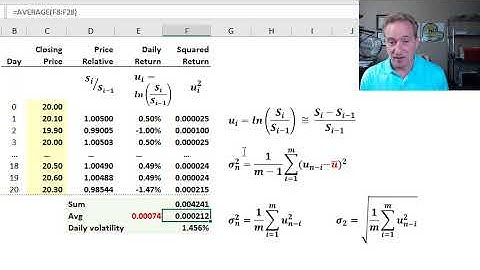 Volatility: standard deviation (FRM T2-21)