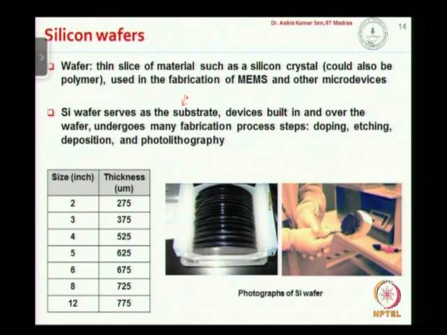 Mod-01 Lec-21 Microfabrication Techniques