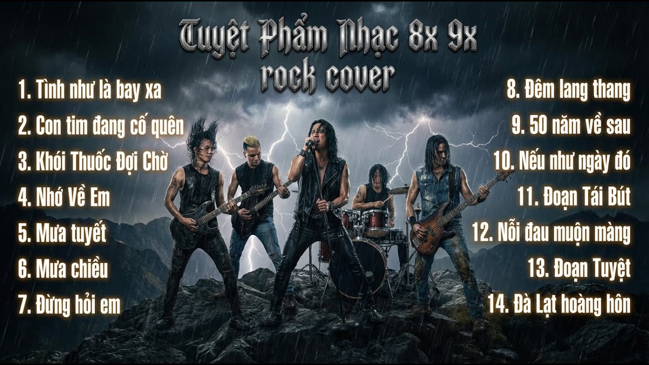 Tuyệt Phẩm Nhạc 8x 9x Rock Cover | Tình Như Lá Bay Xa - Khói Thuốc Đợi Chờ - Mưa Chiều