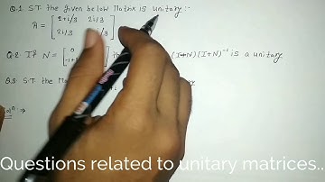 Unitary matrices in Hindi