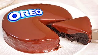 Very easy！Chocolate cake  [No Flour, Eggs, Cocoa]とても簡単！オレオと牛乳で作るチョコレートケーキ[小麦粉、卵、ココアなし]