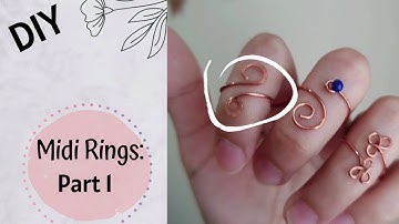 DIY Easy| 3 Adjustable Statement Midi Rings~ Part 1| Wire Wrapping Tutorials