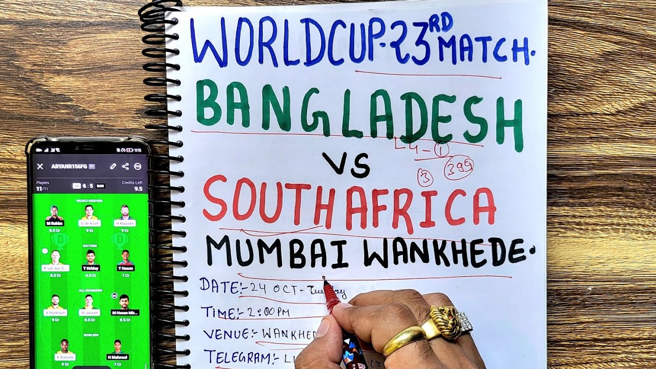 Bangladesh vs South Africa 23rd Match Prediction World Cup 2023, Ban vs Sa dream11 predictions
