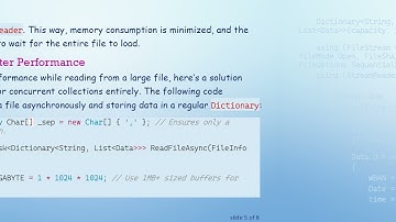 Optimizing File Processing with ConcurrentDictionary and ConcurrentBag in C#
