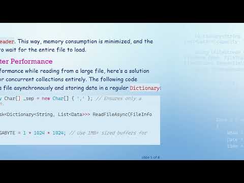 Optimizing File Processing with ConcurrentDictionary and ConcurrentBag in C#