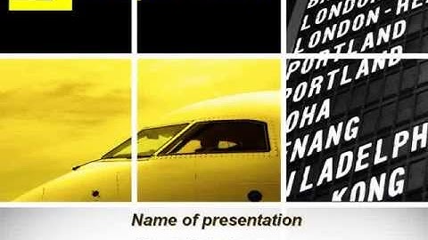 Airport Terminal PowerPoint Template by PoweredTemplate.com