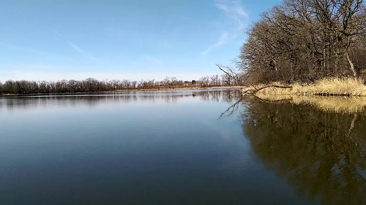 Long Lake early season boat run in vintage 12' alu...