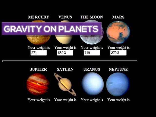 Gravitational Force Of Planets In Solar System Where Does The Gravity