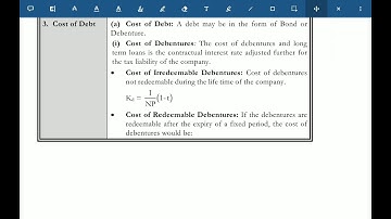Cost of Debt in Cost of Capital | IPCC PracticeManual | C.A INTER | CMA | M.COM | Classes in English