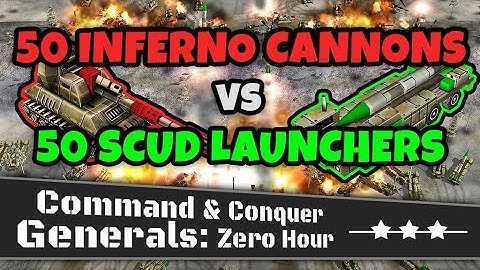 50 China Infernos VS 50 GLA Scuds | C&C: Generals Zero Hour